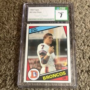 1984 Topps John Elway RC CSG 7
